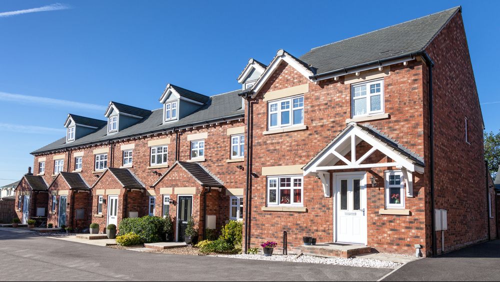 A row of new modern homes that we’ve constructed